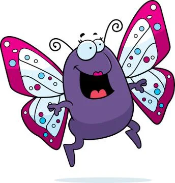 Butterfly Jumping Stock Illustration