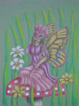 Butterfly Lady Stock Illustration