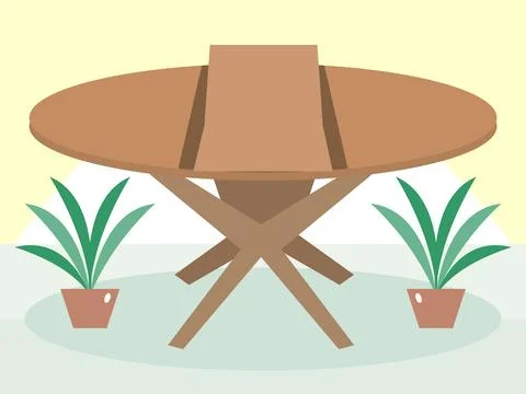 Butterfly Leaf Table Concept Illustration Stock Illustration