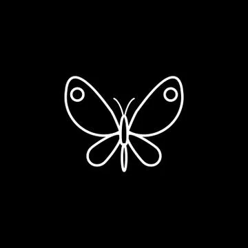 Butterfly line icon, spring easter elements 스톡 일러스트