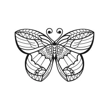 Butterfly line Stock Illustration