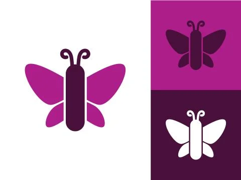 Butterfly Logo Design Stock Illustration