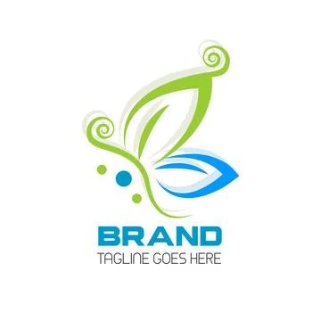 Butterfly logo design Stock Illustration