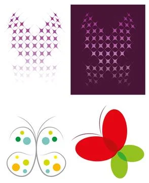 Butterfly logo design Stock Illustration