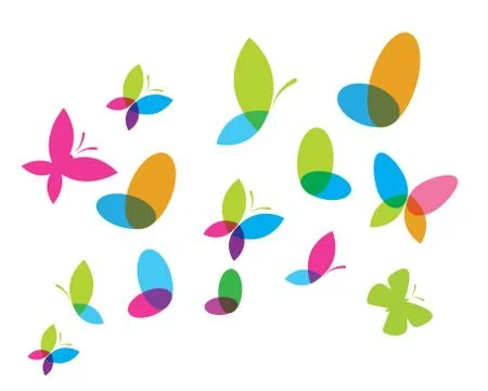 Butterfly logo icon  vector template Stock Illustration