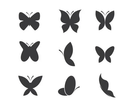 Butterfly logo icon  vector template Stock Illustration