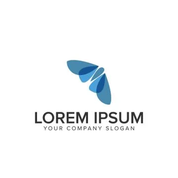 Butterfly logo Illustrazione stock