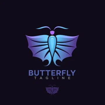 Butterfly logo Illustrazione stock