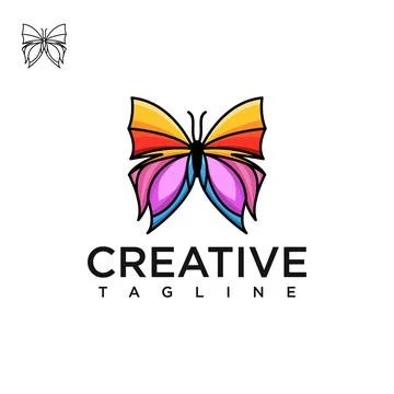 Butterfly logo Stock Illustration