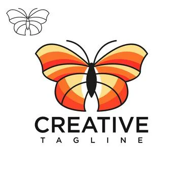 Butterfly logo Stock Illustration