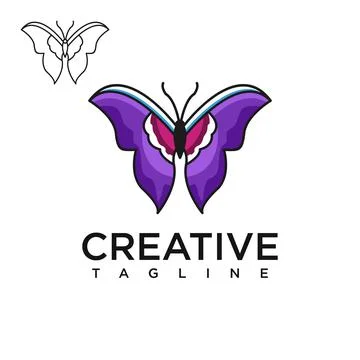 Butterfly logo Stock Illustration