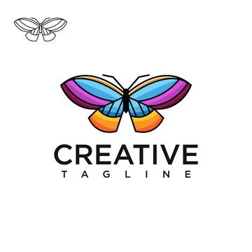Butterfly logo Stock Illustration