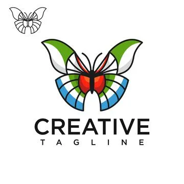 Butterfly logo Stock Illustration