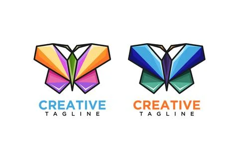 Butterfly logo Illustrazione stock