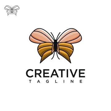 Butterfly logo Stock Illustration