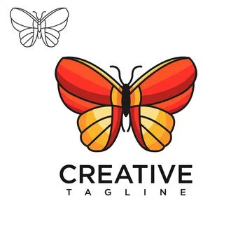Butterfly logo Stock Illustration