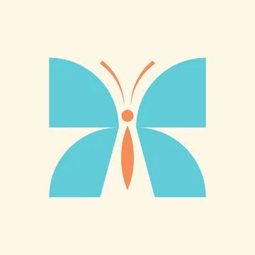 Butterfly logo Stock Illustration