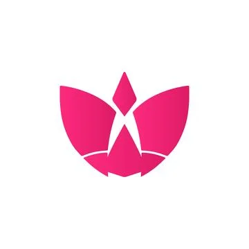 Butterfly logo insect simple logo modern corporate, abstract letter logo Stock Illustration