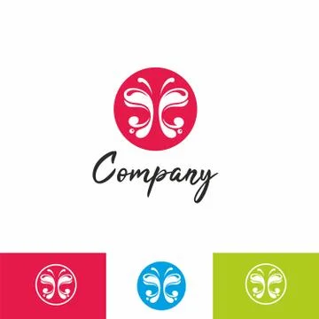 Butterfly logo pattern Stock Illustration