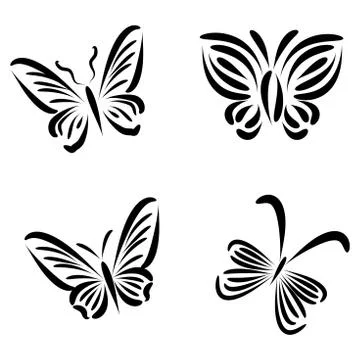 Butterfly logo template Stock Illustration