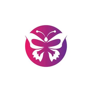 Butterfly logo template Stock Illustration