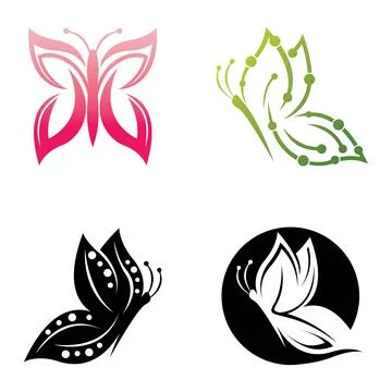 Butterfly logo template vector icon design Stock Illustration