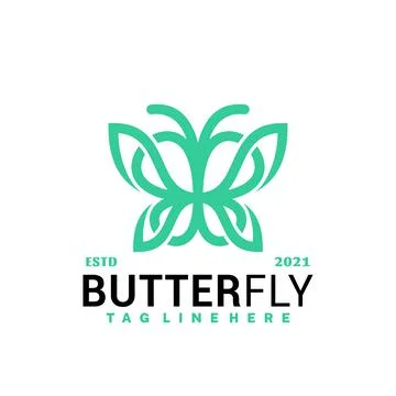 Butterfly Logo Vector Design, Creative Logos Designs Concept for Template Stockillustratie