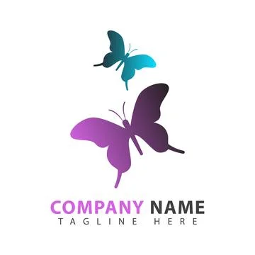 Butterfly logo vector design Stock Illustration