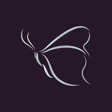 Butterfly logo vector Stock Illustration