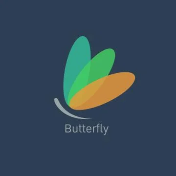 Butterfly logo vector Stock Illustration
