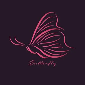 Butterfly logo vector Stock Illustration
