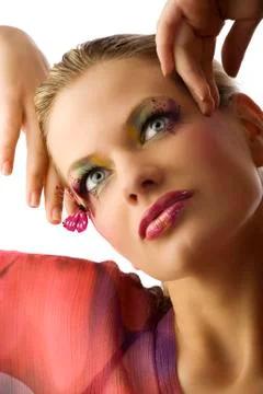 The butterfly makeup Stock Photos