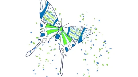 Butterfly - Messaging 4K Video stock 102701238