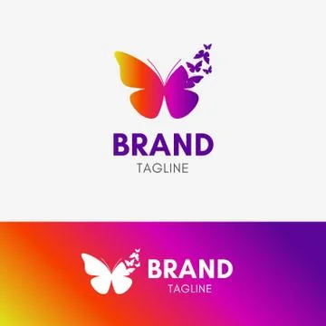 Butterfly Morph Logo Stock Illustration