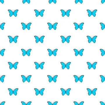Butterfly in nature pattern seamless Illustrazione stock