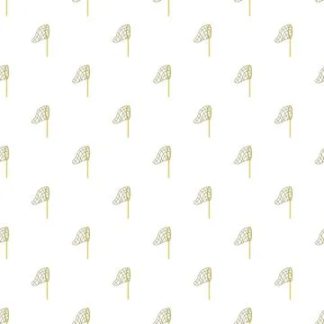 Butterfly net repeating pattern capturing insects concept Stock Illustration