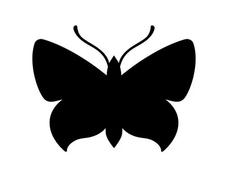 Butterfly or moth - vector silhouette for logo or icon. Vector insect pictogram Stock Illustration