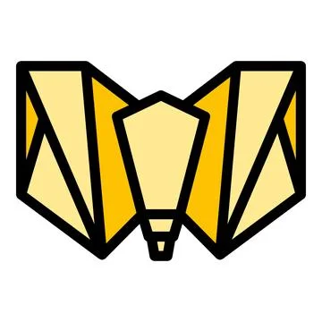 Butterfly origami icon vector flat Stock Illustration