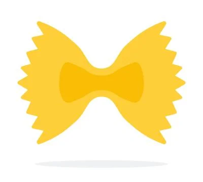 Butterfly pasta flat icon vector isolated Stock Illustration