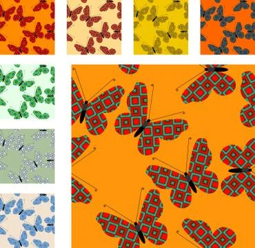 Butterfly pattern Stock Illustration