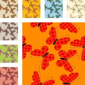 Butterfly pattern Stock Illustration