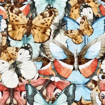 Butterfly pattern Stock Illustration