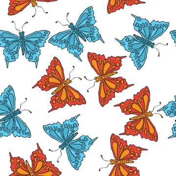 Butterfly pattern Stock Illustration