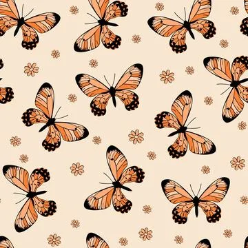 Butterfly pattern Stock Illustration