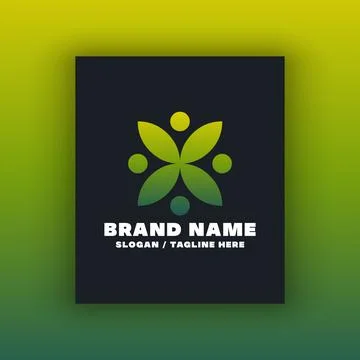 Butterfly pattern logo design template Stockillustratie
