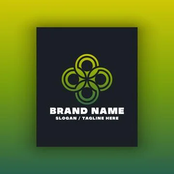 Butterfly pattern logo design template Stock Illustration