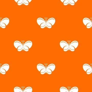 Butterfly pattern orange Illustrazione stock