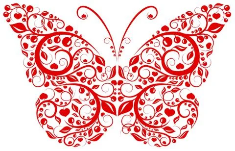 Butterfly pattern (pattern series) Illustrazione stock