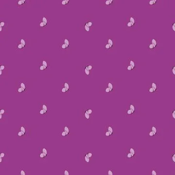 Butterfly pattern seamless in freehand style. Cute insect which fly in a mead Stock Illustration