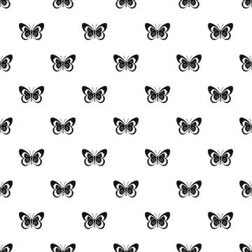 Butterfly pattern, simple style Stock Illustration